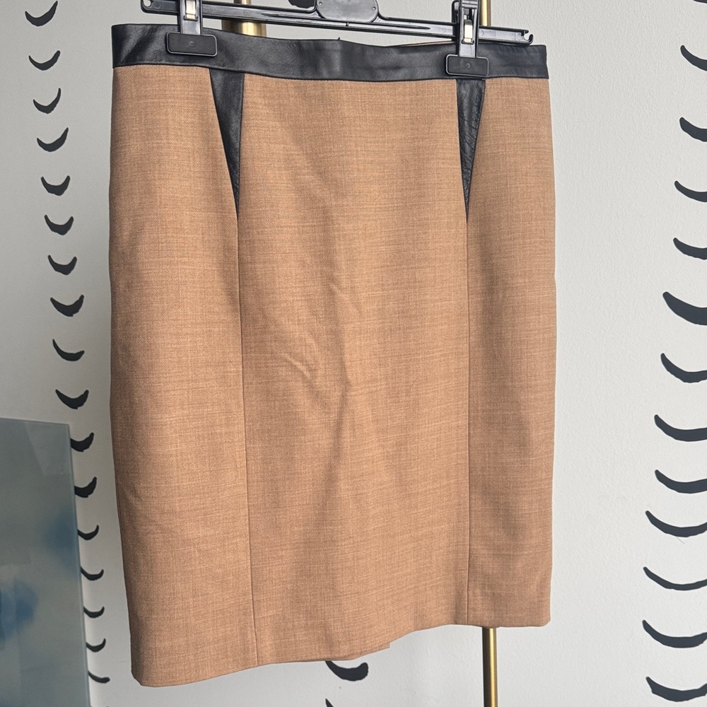 Club Monaco Pencil Skirt with Leather Waistband Size 12